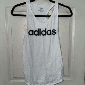 Adidas white athletic tank top in size XS